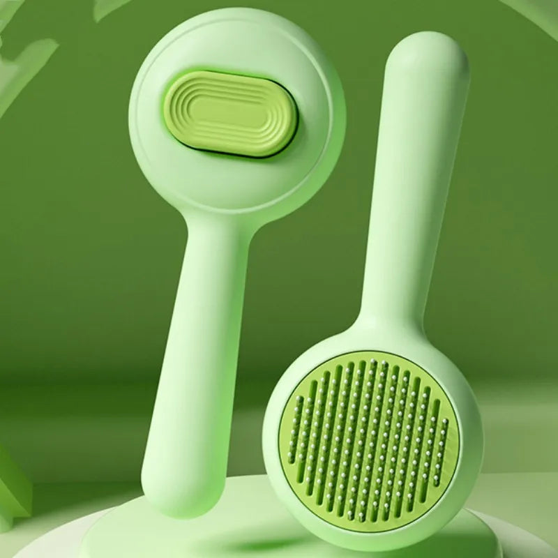 Self Cleaning Pet Brush โ One Click Hair Removal for Cats