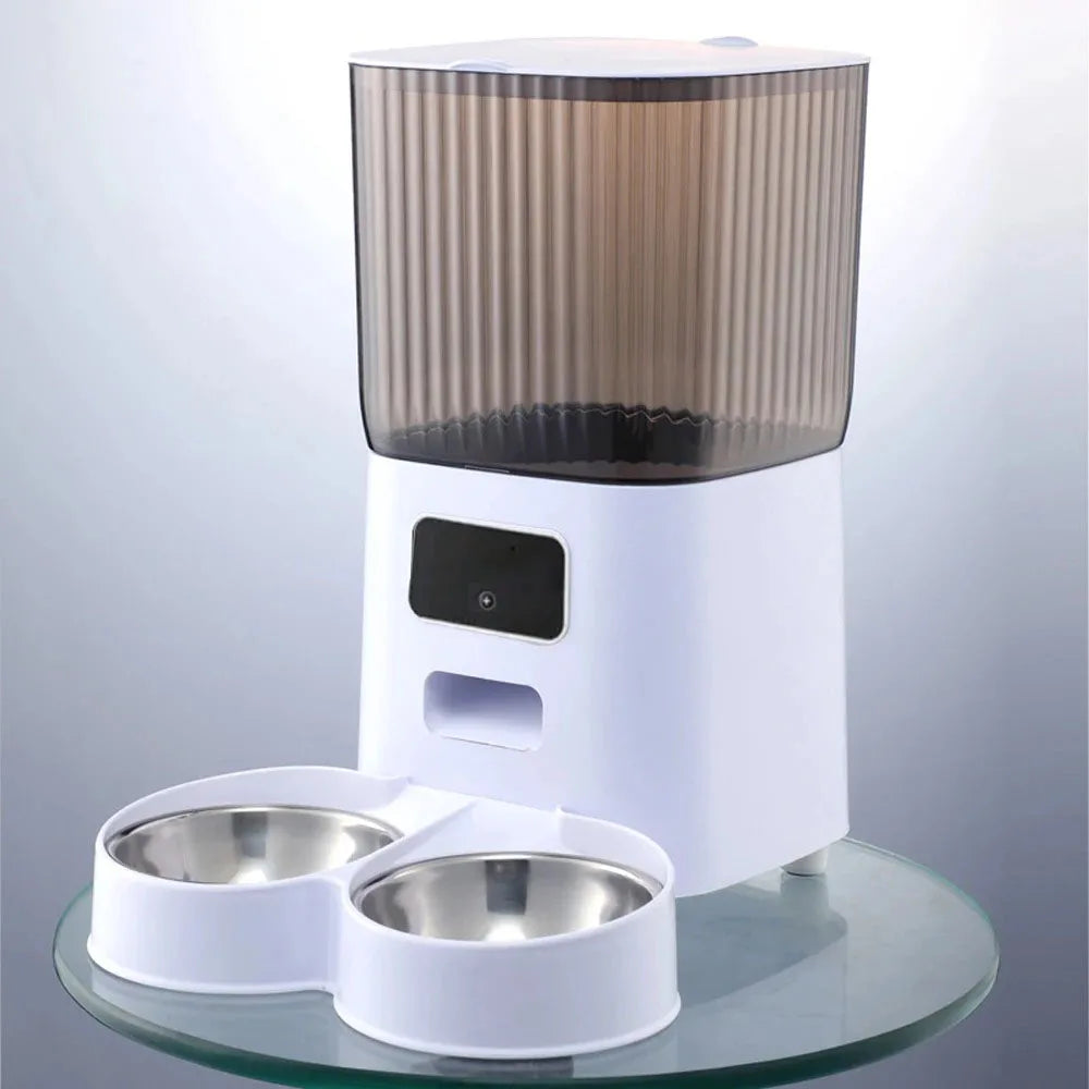 Smart Automatic Pet Feeder with Camera & Voice Recorder