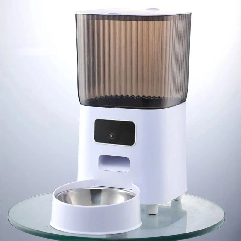 Smart Automatic Pet Feeder with Camera & Voice Recorder