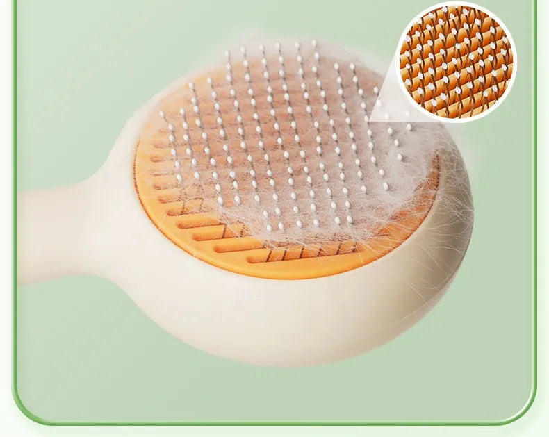 Self Cleaning Pet Brush — One Click Hair Removal for Cats