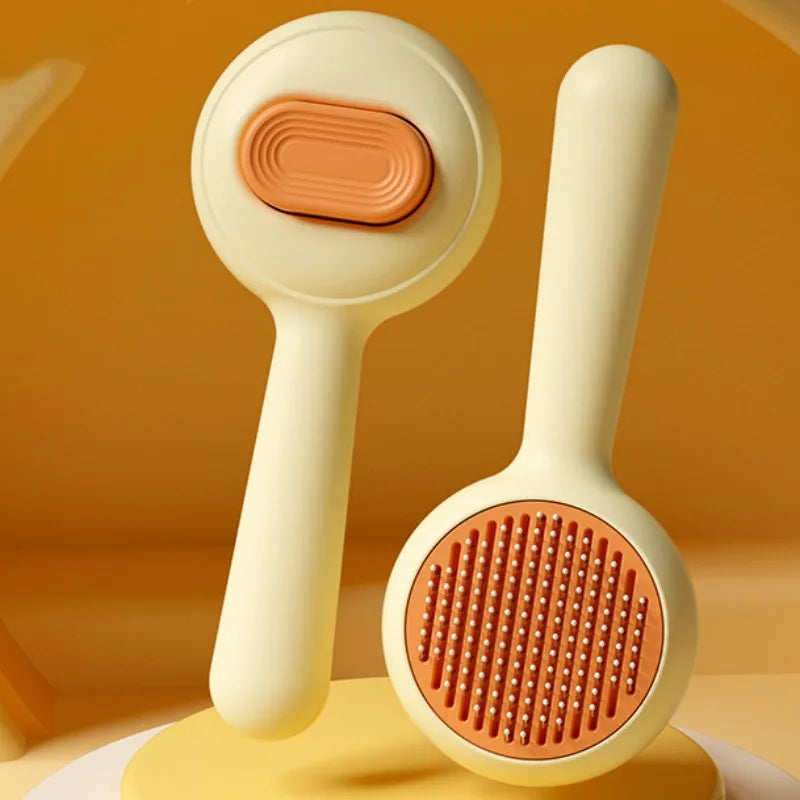 Self Cleaning Pet Brush — One Click Hair Removal for Cats