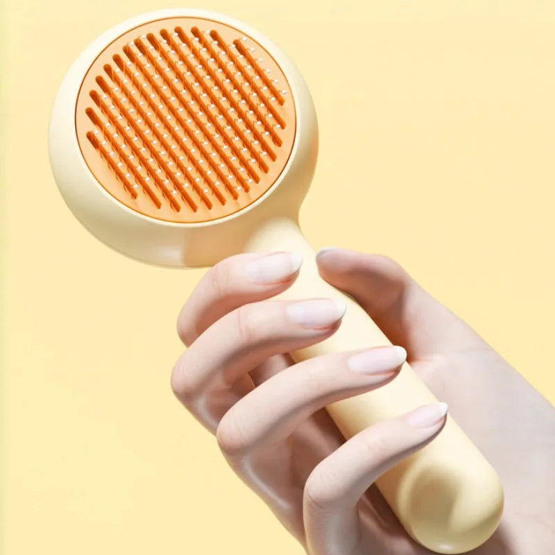 Self Cleaning Pet Brush — One Click Hair Removal for Cats