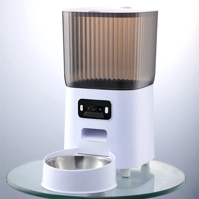 Smart Automatic Pet Feeder with Camera & Voice Recorder