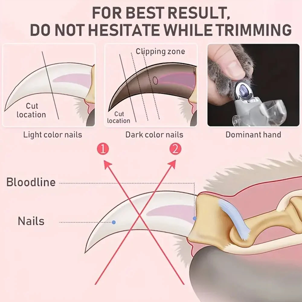 Professional LED Pet Nail Clippers — Never Cut Too Deep Again