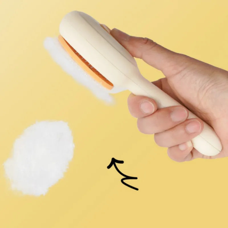 Self Cleaning Pet Brush — One Click Hair Removal for Cats