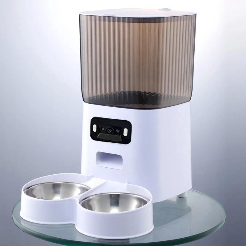 Smart Automatic Pet Feeder with Camera & Voice Recorder